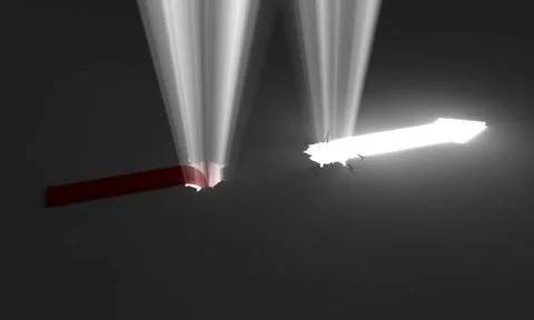 Arrows and light, conceptual image. Stock Illustration
