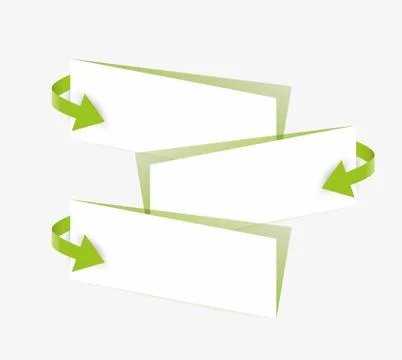 Arrows and papers with shadow, collection Stock Illustration