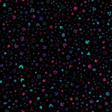 Arrows And Pointers Seamless Pattern Stock Illustration