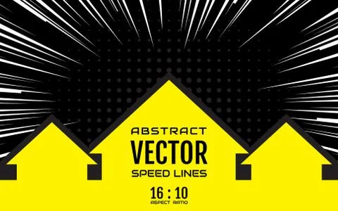 Arrows up and speed lines background with space for text. Effect motion lines Stock-Illustration