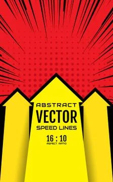 Arrows up and speed lines background with space for text. Effect motion lines Stock-Illustration