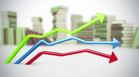 Arrows on animated background Stock Footage 9127656