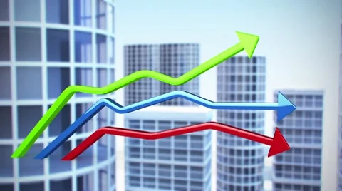 Arrows on animated background Stock Footage 9129823