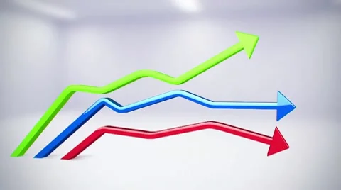 Arrows on animated background Stock Footage 9132723