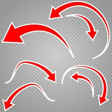 Arrows. Another multicolored arrow on a transparent background. Stock Illustration