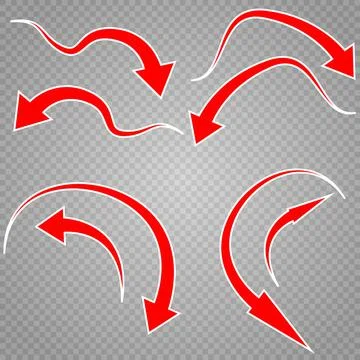 Arrows. Another multicolored arrow on a transparent background. Stock Illustration