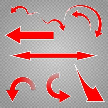 Arrows. Another multicolored arrow on a transparent background. Stock Illustration