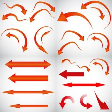 Arrows. Another multicolored arrow on a transparent background. Stock Illustration