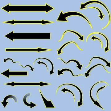 Arrows. Another multicolored arrow on a transparent background. Stock Illustration