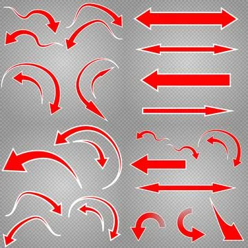 Arrows. Another multicolored arrow on a transparent background. Stock Illustration