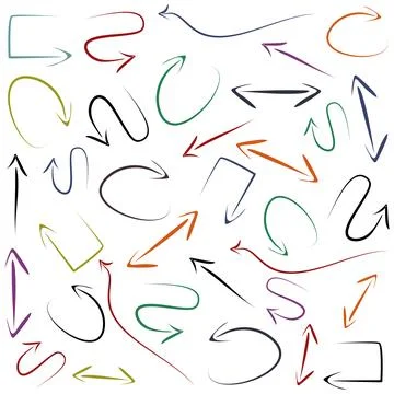 Arrows are colored Stock Illustration