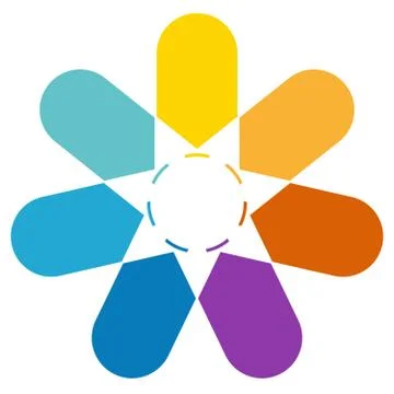 Arrows arranged in circle 7 Stock Illustration