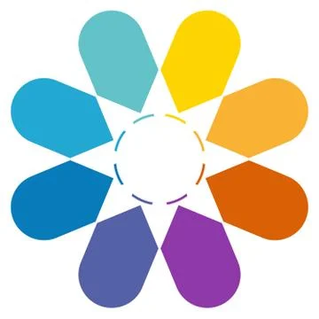 Arrows arranged in circle 8 Stock Illustration