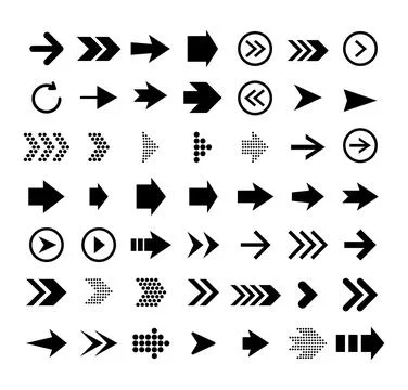 Arrows. Arrow direction signs. Set up pointer buttons. collection Stock Illustration