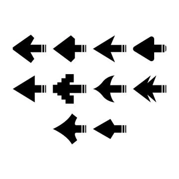 Arrows B icon set Stock Illustration