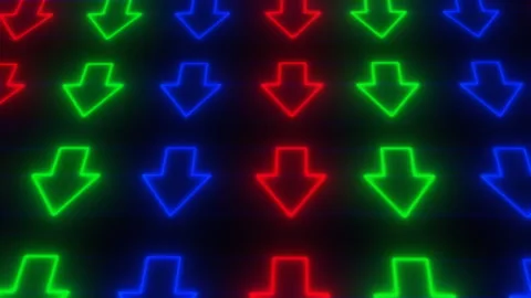 Arrows Background With Falling Down Pointers Stock Footage 153934465