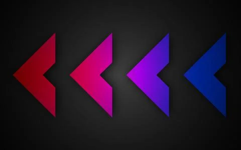 Arrows on a black abstract background. Modern geometric graphic design. Dyn.. Illustrazione stock