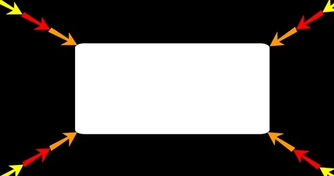Arrows on a black background directed to the center. Stock Footage 124360278
