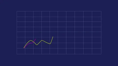 Up arrows on blue background animation, copy space composition, business grow Video stock 146185476