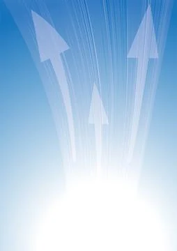 Arrows on blue Stock Illustration