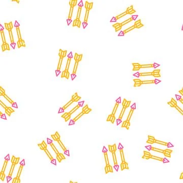 Arrows bolts vector seamless pattern flat Illustrazione stock