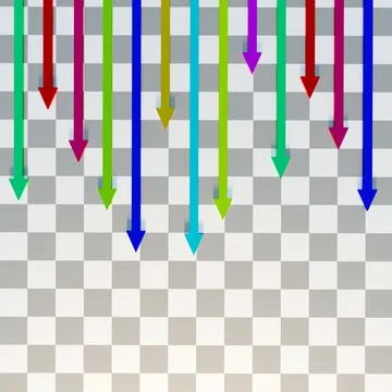 Arrows on checkboard Stock Illustration