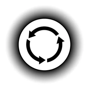 Arrows circle button. Stock Illustration