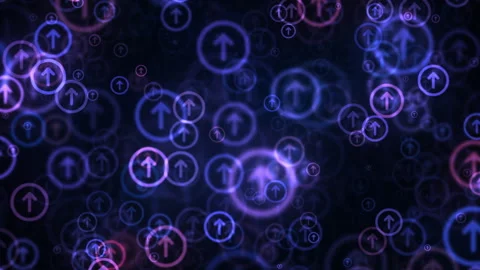 Arrows In Circle Floating Upwards Background Stock Footage 314098683