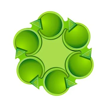 Arrows in a circle Stock Illustration