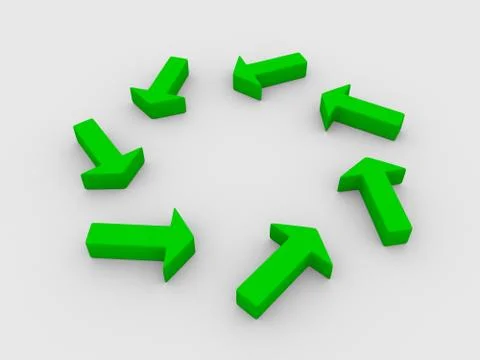 Arrows in a circle Stock Illustration