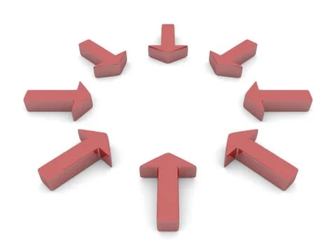 Arrows in a circle Stock Illustration