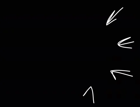 Arrows in circle pointing to center of screen. Hand drawn animation. Stock Footage 170335542