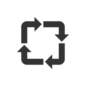 Arrows circulation vector symbol isolated on white background Stock Illustration