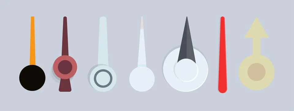 Arrows for clock, compass, measuring instrument. Meter equipment elements イラスト素材