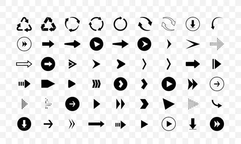 Arrows collection isolated. Stock Illustration