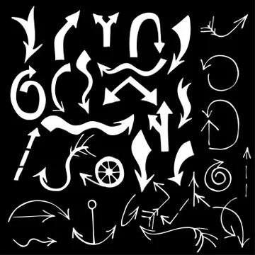 Arrows collection set Stock Illustration