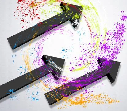 Arrows colors Stock Illustration