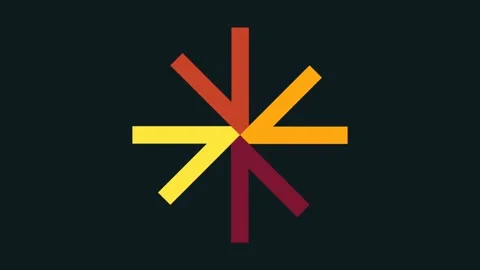 Arrows converging to form an asterisk. Convergence and meeting concept. Ani.. Stock Footage 228937143