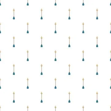 Arrows creating seamless pattern on white background Stock Illustration