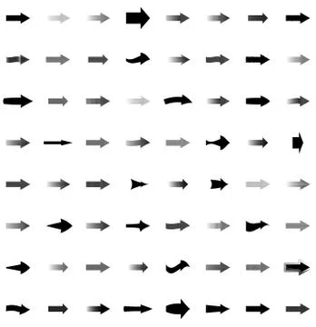 Arrows Cursors Set. Vector EPS 10. Ilustración de archivo