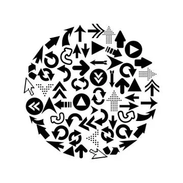 Arrows design over white background vector illustration Ilustración de archivo