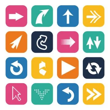 Arrows design over white background vector illustration Ilustración de archivo