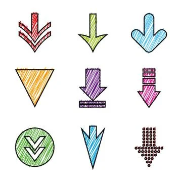 Arrows design over  white background vector illustration Ilustración de archivo