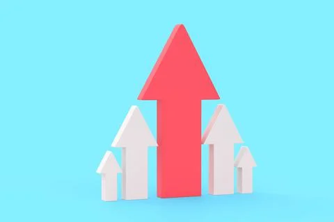 Arrows of different sizes directed upwards in form of house Stock Illustration