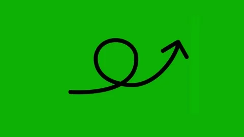 Arrows, direct symbol set on green background with alpha channel. Stock Footage 222734307
