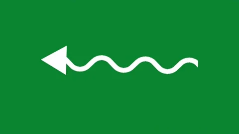 Arrows, direct symbol set on green background. Stock Footage 233948745