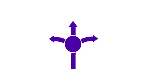 Arrows, direction, choice. Arrows self drawing animation with dollar coin Stock Footage 263965796