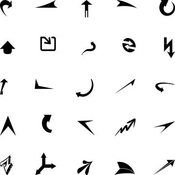Arrows, Direction, Collection, Logo, Icon Stock Illustration