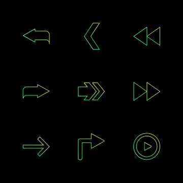 Arrows , directions , pointer , arrow , eps icons set vector Stock Illustration