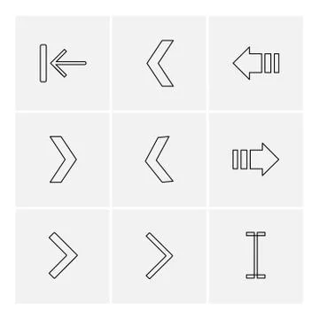 Arrows , directions , pointer , arrow , eps icons set vector Stock Illustration